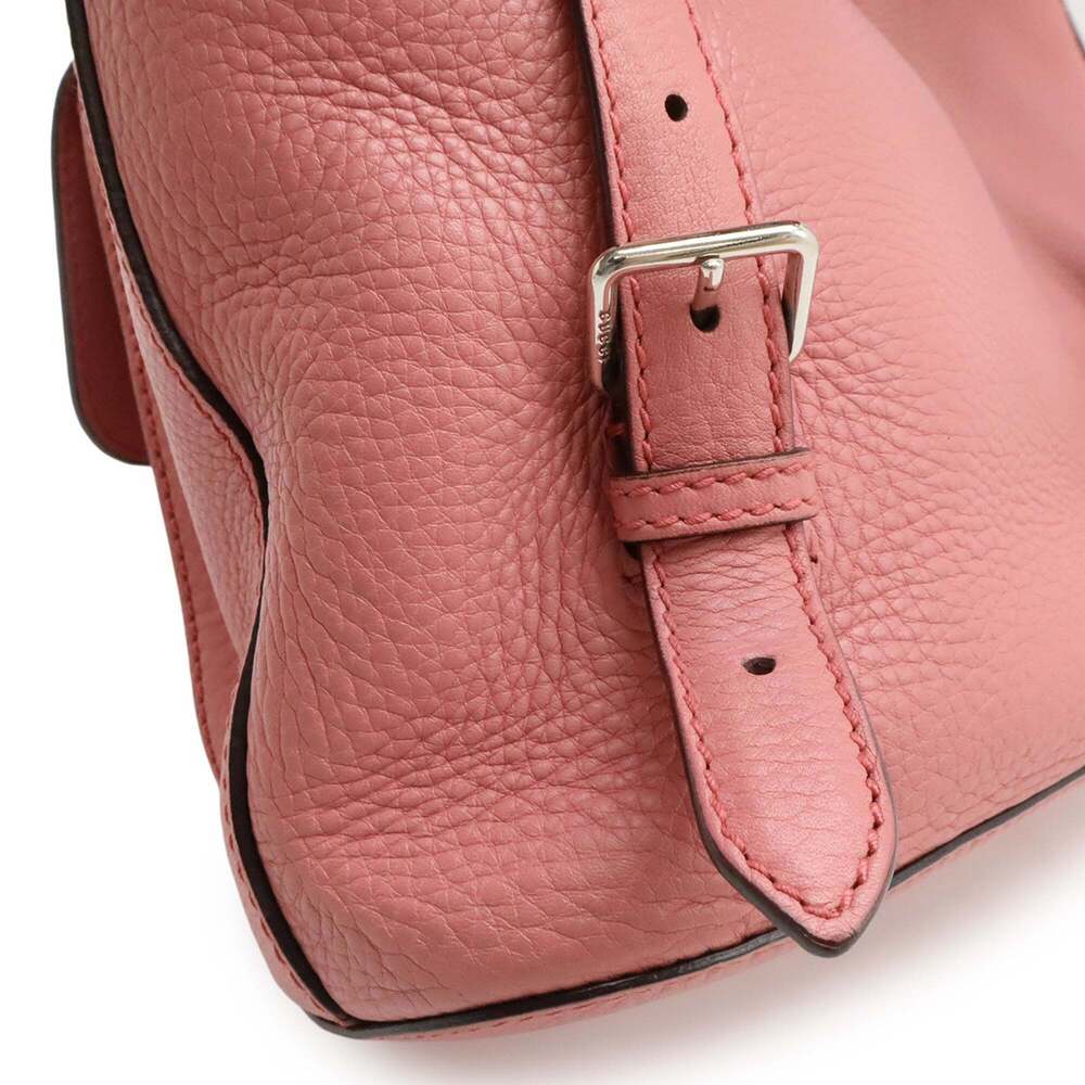 GUCCI Pink Leather Bamboo Shoulder Bag - Picture 6 of 10